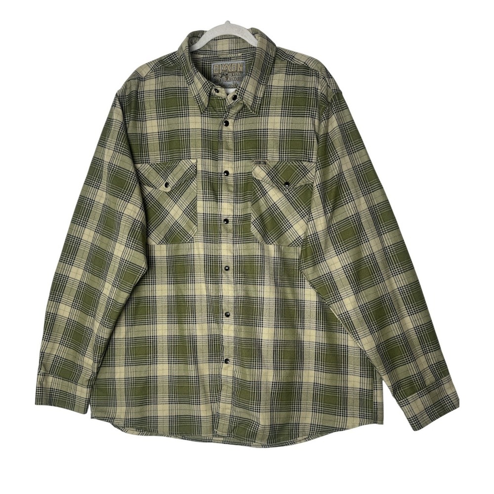 DIXXON flannel the .300 blackout men's 2XL Plus Plaid long sleeve Snap button